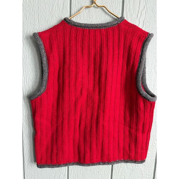 Vintage 1995 Kathy Gallagher Wool Penguin Sweater Vest – Women’s L Christmas - Picture 5 of 5